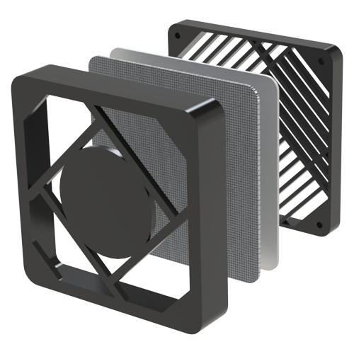 Fan Guard Wire Form 60x60mm/2 1/2" Fan Filter Plastic Assemblies