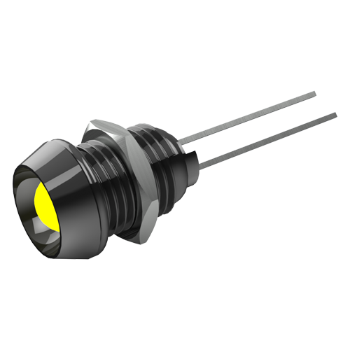 LED Indicator,yellow IP666 Aluminium,black/recessed style
