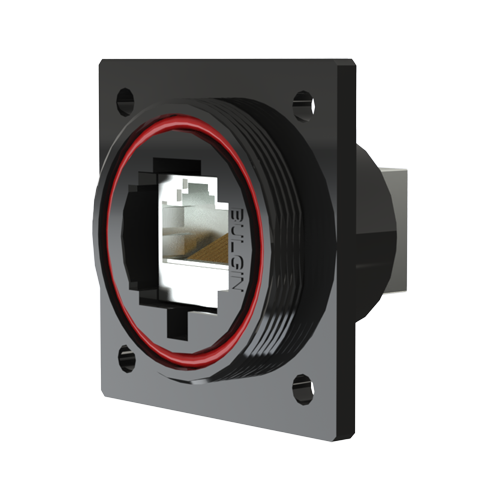 Ethernet Connector CAT5E/RJ45 8-pol Flange Mount/without earth wire