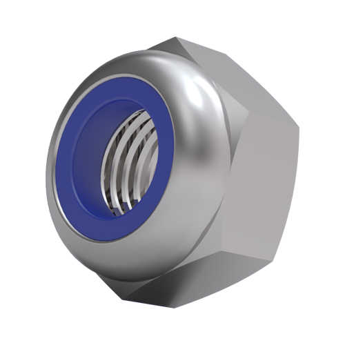 Lock Nut DIN985/ISO10511 M8 A2 Plain Stainless Steel
