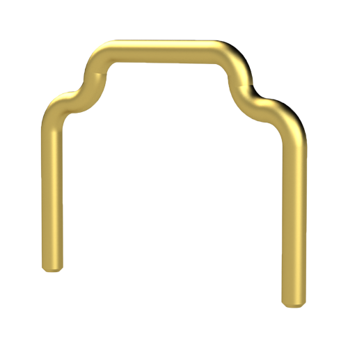 Male jumper pitch 7,62mm ø0.56mm Brass gold-plated