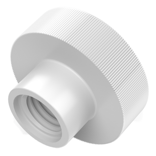 Knurled Nut DIN466 M6 Polyamide 6.6 white
