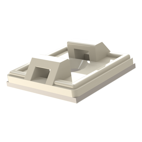 Kabelbinderhalter für max. 3,6mm 19x19mm PA6.6 natur