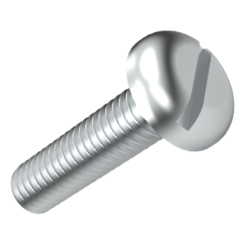 Flachkopfschraube ISO1580 M3x4 Stahl 4.8 verzinkt Schlitz Linsenkopf