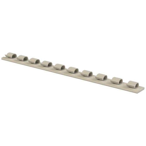 Wire Saddle on Base ø8mm 19x19mm Polyamid 6.6 natural - strip with 10 pcs