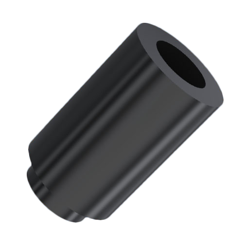 Round Spacer Ø2.2/4.0 x 3.0 PA/GF black | with Lug Ø3.1 x 0.3