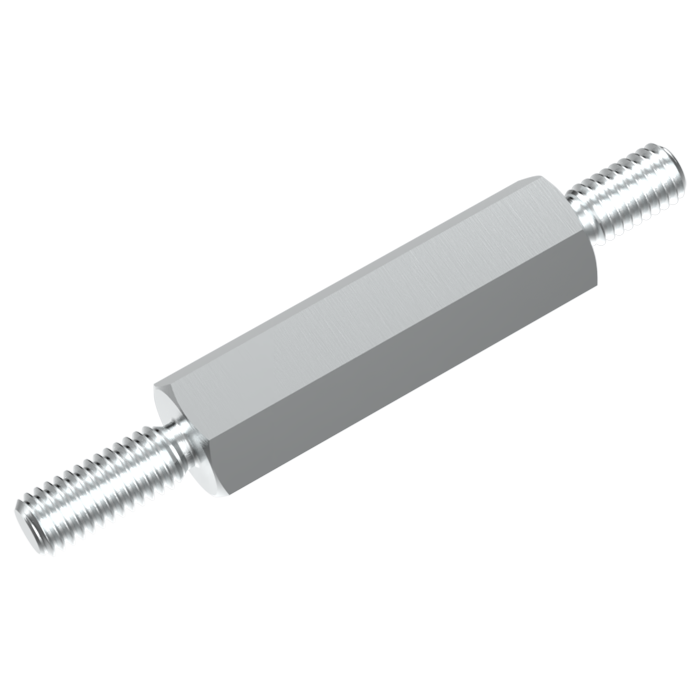 Standoff Galvanized Steel M/M AF5.5x20 T1=M3x6 T2=M3x8 w/ UC