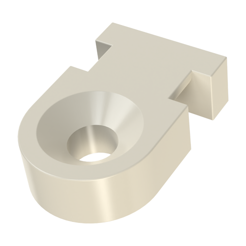Montagesockel für Kabelbinder 5,0mm mit ø5mm Bohrung für Senkkopf