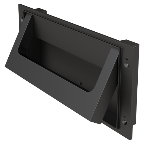 Collapsible tray handle 200x80x20.5 Aluminium,black RAL 9005