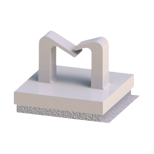 Wire Saddle 4.3x3.0mm adhesive PA6.6 natural UL94-V2 E70062
