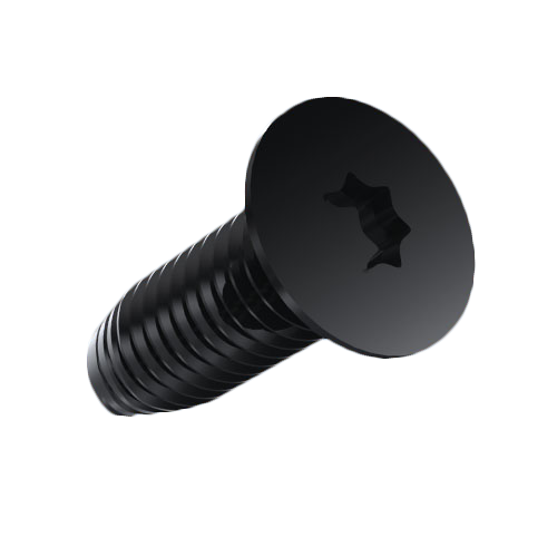 Thread Forming Screw DIN7500M M3x6 Black Galv. Steel Case Hard. Torx CSK