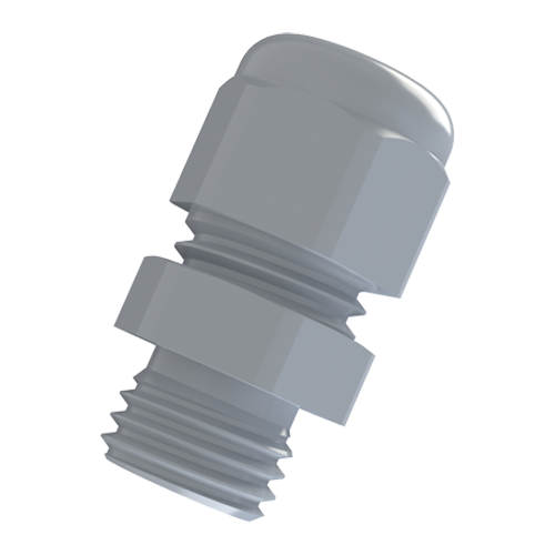Cable connection for PG16 DIN40430 clamping range ø9-14mm PA grey RAL 7001