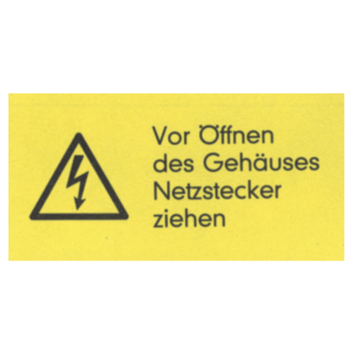 Labels DIN EN ISO 7010-W012