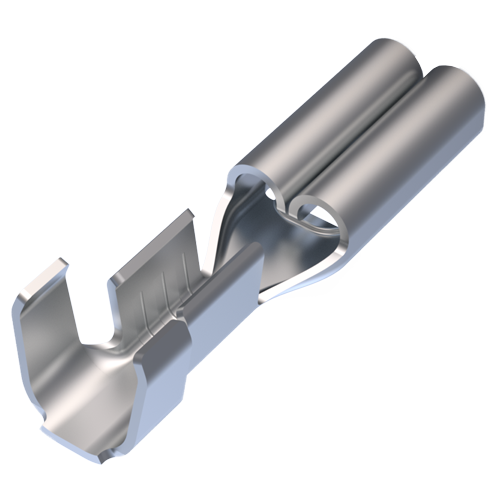 Blade Receptacles & Flat Connectors: Fast On DIN 46247 Brass tinned AWG26-24