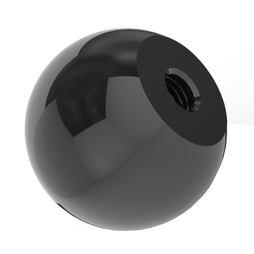 Ball Knob, bright polished / ø32mm M6 similar DIN319-C