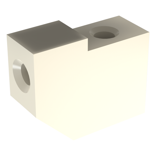 Threaded Block 16x13x6 | 2x Ø2.6 Polyamide 6.6 natural