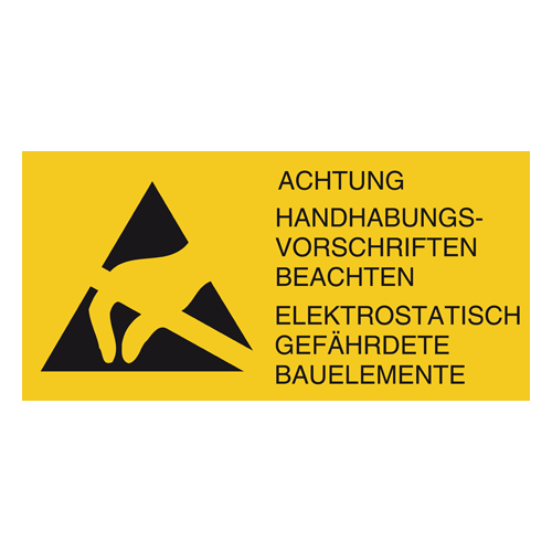 DIN EN 61340 Label Electrostatic Sensitive