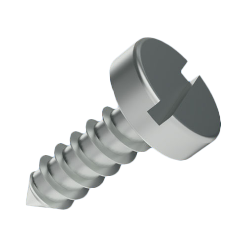 Tapping Screw DIN7971C Ø2.9x9.5 Nickel-Plated Steel Slotted Pan Head