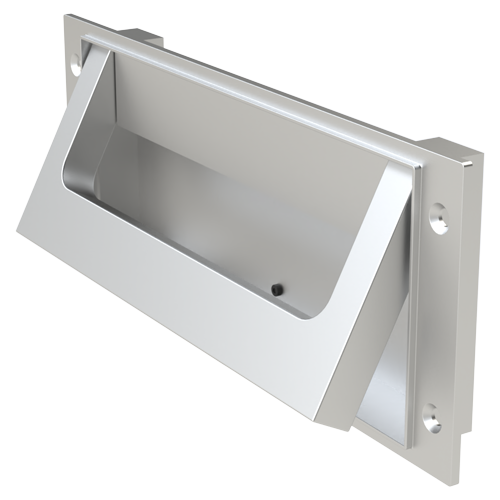 Collapsible tray handle 200x80x20.5 Aluminium,grey white RAL 9002