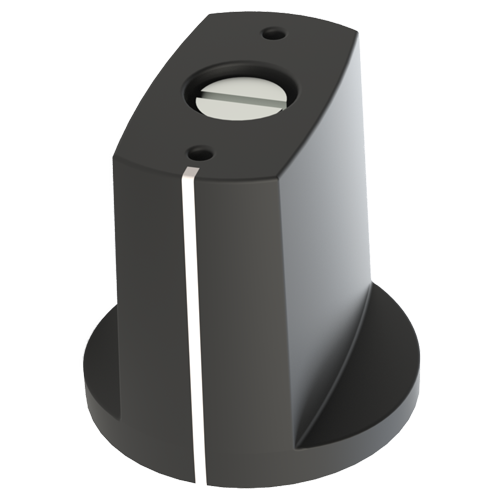 Toggle Button ø16mm / spindle ø4mm / black
