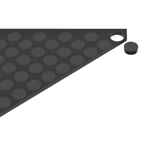 Self-Adhesive Bumper Ø10.0x3.2 PUR black