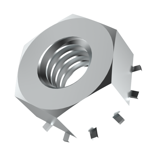 Combination Nut M3 Galvanized Steel 8 Toothed Lock Washer