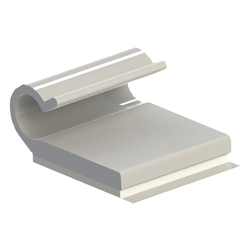 Cable Management: Kwik Klip ø4.8mm 19.1mm PVC grey UL94-V0 with adhesive tape