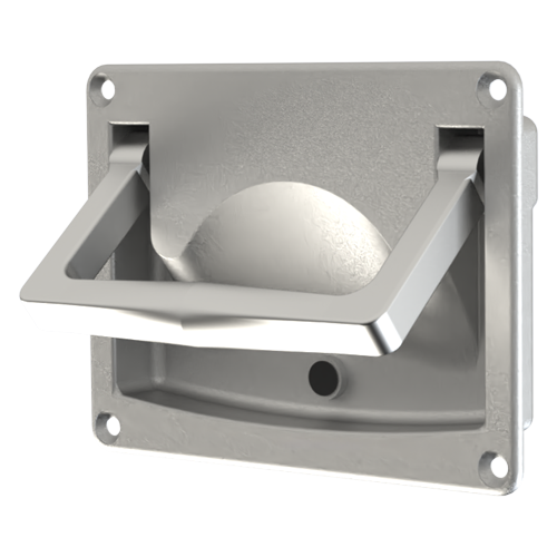 Collapsible handle 120x91mm/108mm Aluminium,silver/Holes ø4.5mm