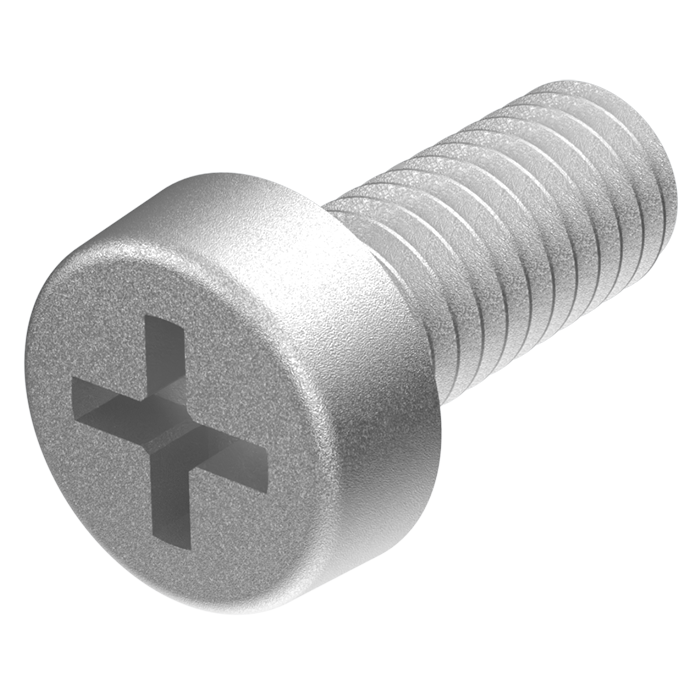 Cheese Head Screw ISO7048 M2.5x12 A2 Plain Stainless Steel C/R