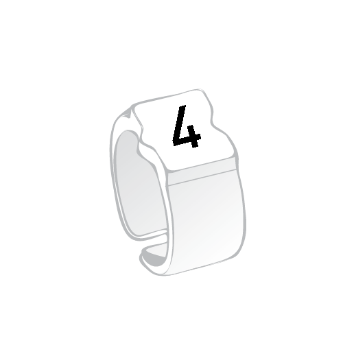 Cable marker PLIO SNAP+PS03"B" POM WHITE