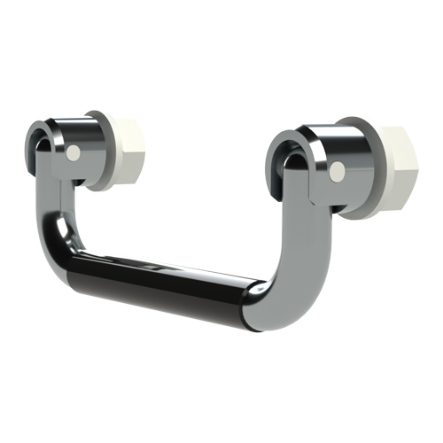 Collapsible handle 100/ø10/43mm M10 Steel,chrom-plated/plastic coat