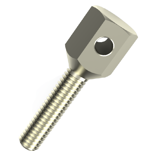 Retaining bolt with cross holes