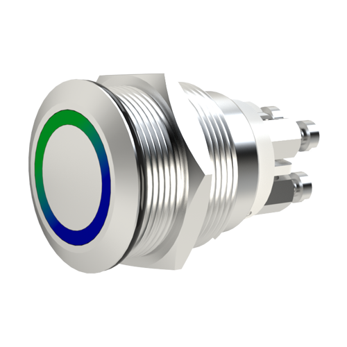 Switch Vandal Resistant Illuminated Stainless steel/1-pole/screw term.