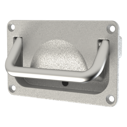 Collapsible handle 105x63.5mm/94mm Aluminium,silver/Holes ø4.5mm