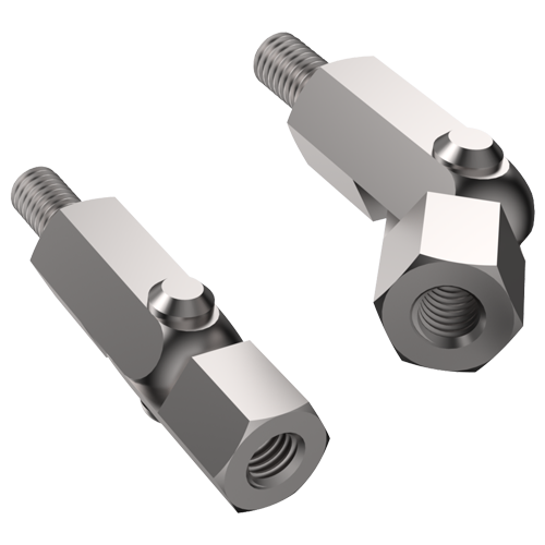 Hinged Standoffs / Inside - Outside M3x21 Brass nickel plated