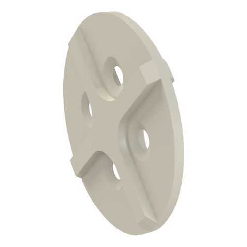 Permament Mount for TO-18 4-hole Polyamid 6 white 0.5mm thick