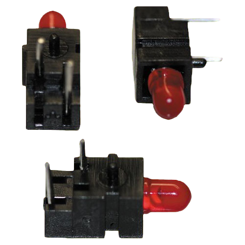 Single LED ø3mm/90°angled/red Pitch 2.54mm