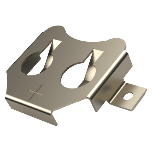 Coin Cell Retainer for ø20mm cells Flat SMD terminals with "Flow-Hole"