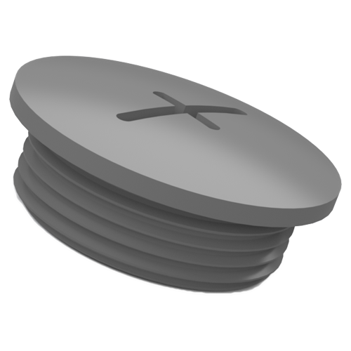 Verschluss-Schraube M12x1,5 EN60529 Polyamid Lichtgrau RAL 7035