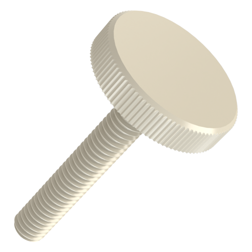 Knurled Thumb Screw M10x20 Polyamide 6.6 natural Vertical Knurl