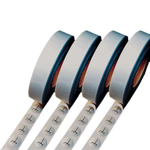 Ground Connection Label / ø13mm, silver / 2,000 pc on reel