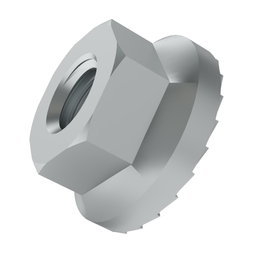 Lock nuts: Hexagon flange nuts M3/5,5 Steel zinc plated Lock nuts: Hexagon flange nuts M3/5,5 Steel zinc plated