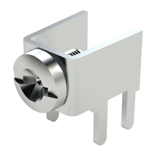 PC Mount Screw Terminal UNC6-32 15A Brass tinned - screw assembled