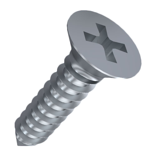 Tapping Screw DIN7982C Ø2.2x6.5 Nickel-Plated ST Cross Recess CSK Head
