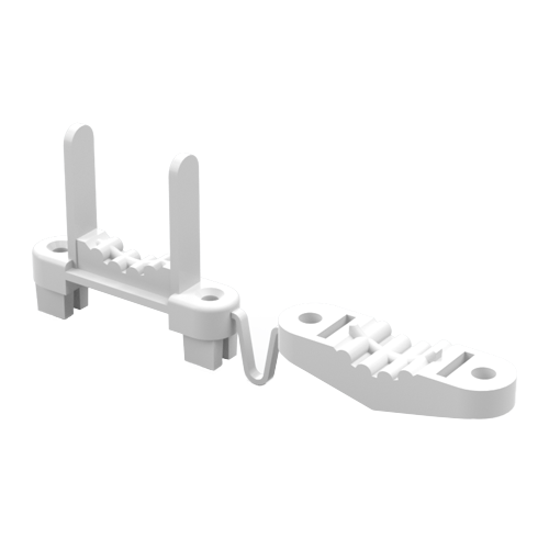 Strain Relief Clamp 20x20mm fixed by selftaping screws