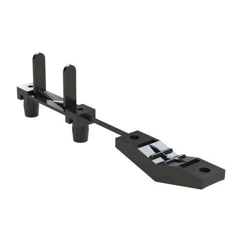 Strain Relief Clamp 21x18/2xø7mm fixed by selftaping screws 4.2x19mm