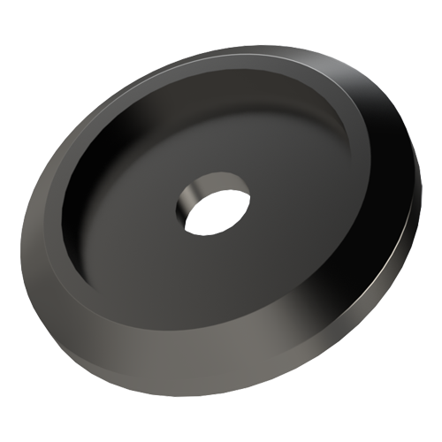 Cover washer for handles series RA Aluminium,black /ø5,3/14.0x2.0mm