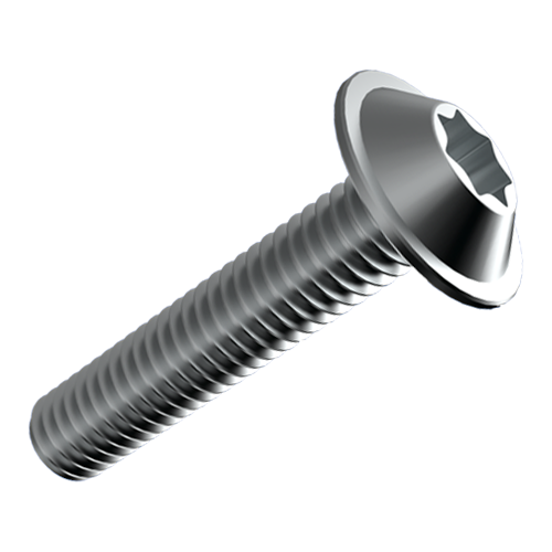 Collar Button Head Screw ISO7380-2 M6x12 Steel 10.9 Zinc Plated Hexalobular