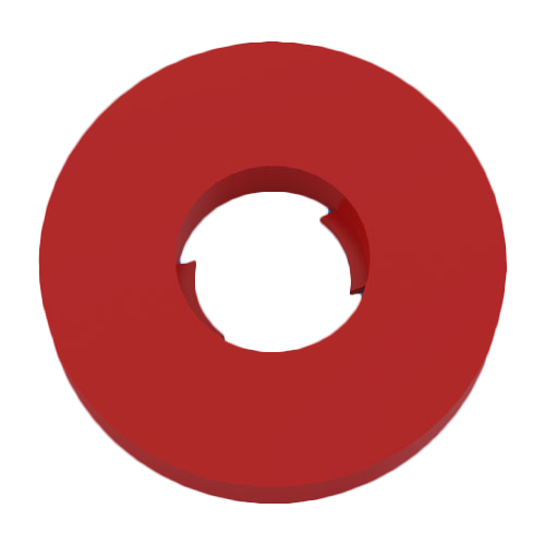 Captive Washer Ø2.7/6.5 x 1.1 Polyethylene red