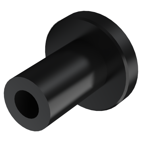 Round Spacer Ø4.2/15.0 x 16.0 PA/GF black | with Lug Ø8.0 x 13.2